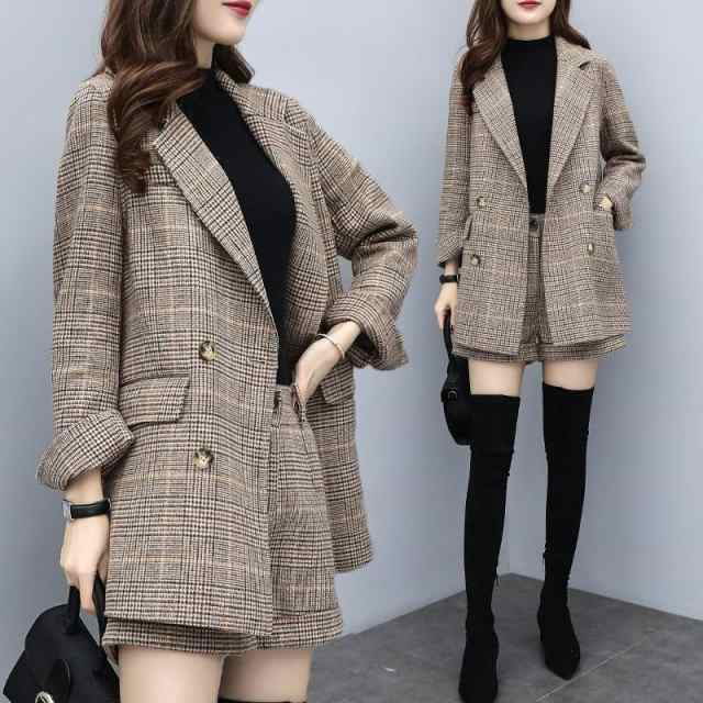 緊急SALE!!!2枚1OO円OFF! パンツ スーツ レディース テーラードジャケットセットアップ ミニ丈 2点セット フォーマル カジュアル チェック柄 おしゃれ 上品 着痩せ OL 緊急SALE!!!2枚1OO円OFF! パンツ スーツ レディース テーラードジャケットセットアップ ミニ丈 2点セット フォーマル カジュアル チェック柄 おしゃれ 上品 着痩せ OL