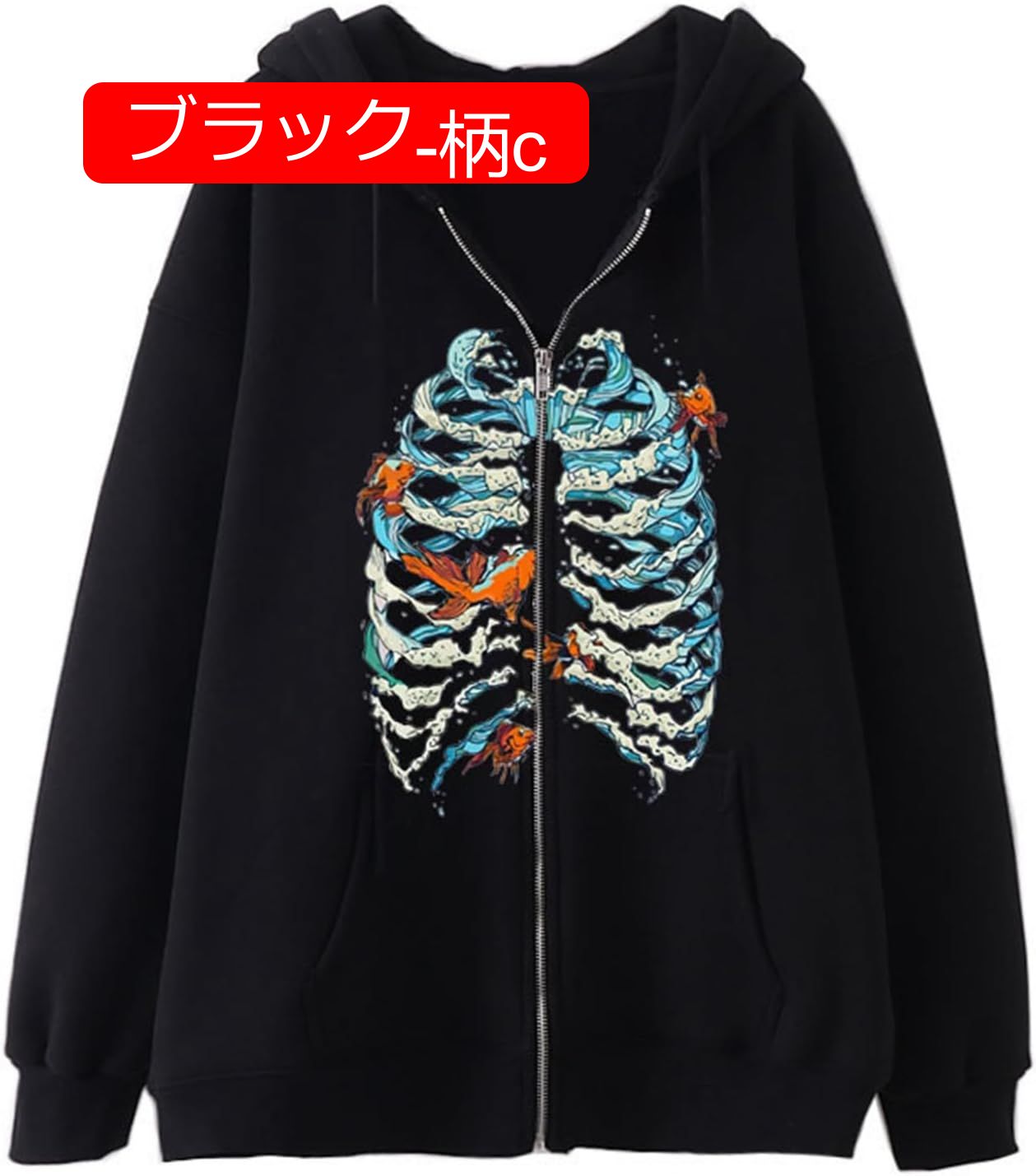 パーカー メンズ レディース スカルプリント 長袖 ジップアップパーカー 春服 秋服 サブカル 原宿系 ロック ストリート クールゴス 大きいサイズ アウター フード付き ヒップホップ カジュアル お