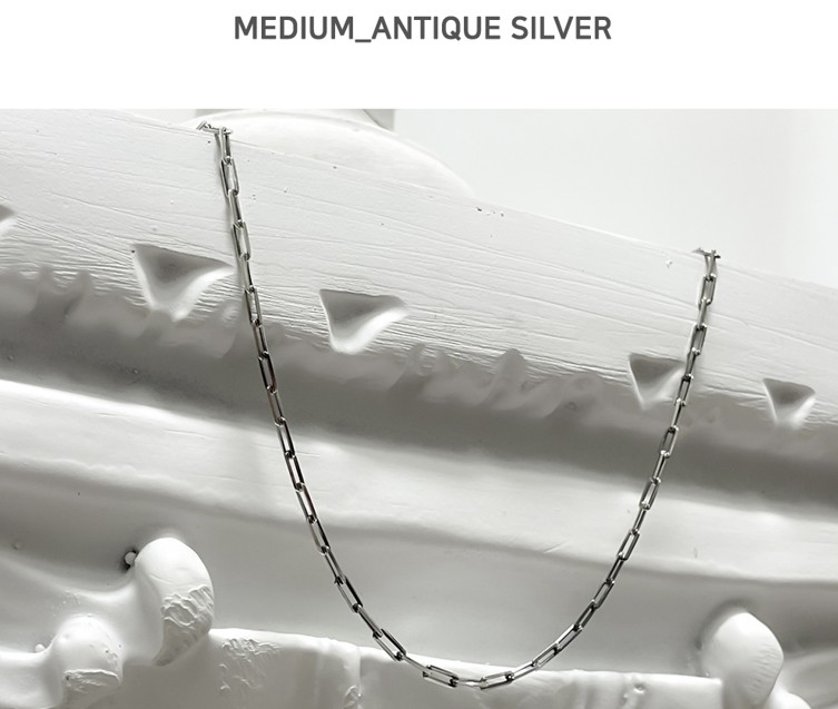 Blessed Bullet スクエアチェーンネックレス_シルバー925_スモール Unisex Blessed Bullet スクエアチェーンネックレス_シルバー925_スモール Unisex