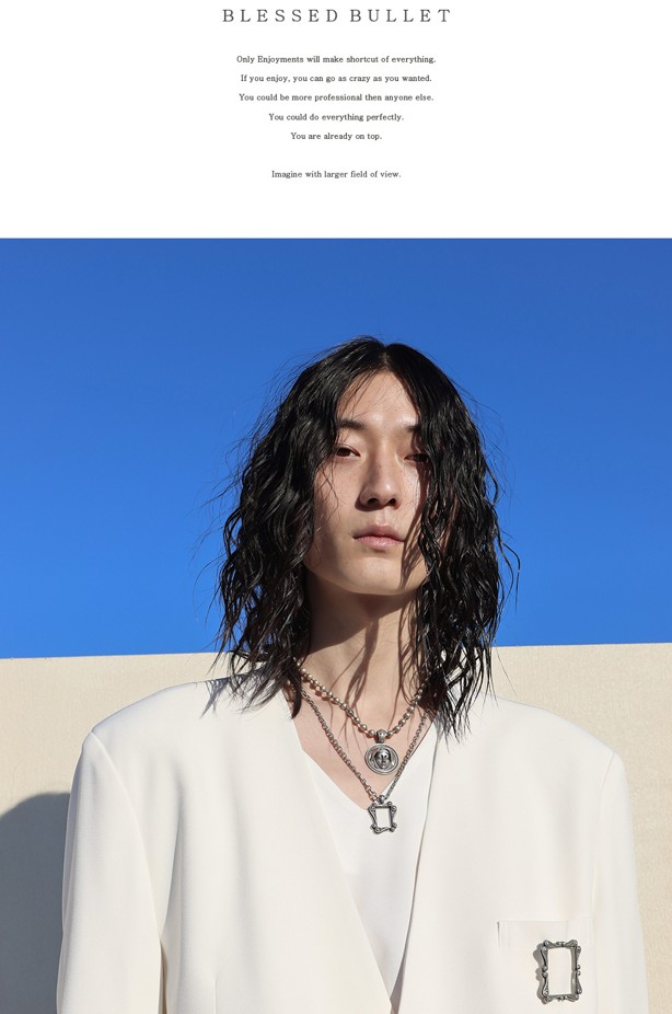 Blessed Bullet スクエアチェーンネックレス_シルバー925_スモール Unisex Blessed Bullet スクエアチェーンネックレス_シルバー925_スモール Unisex