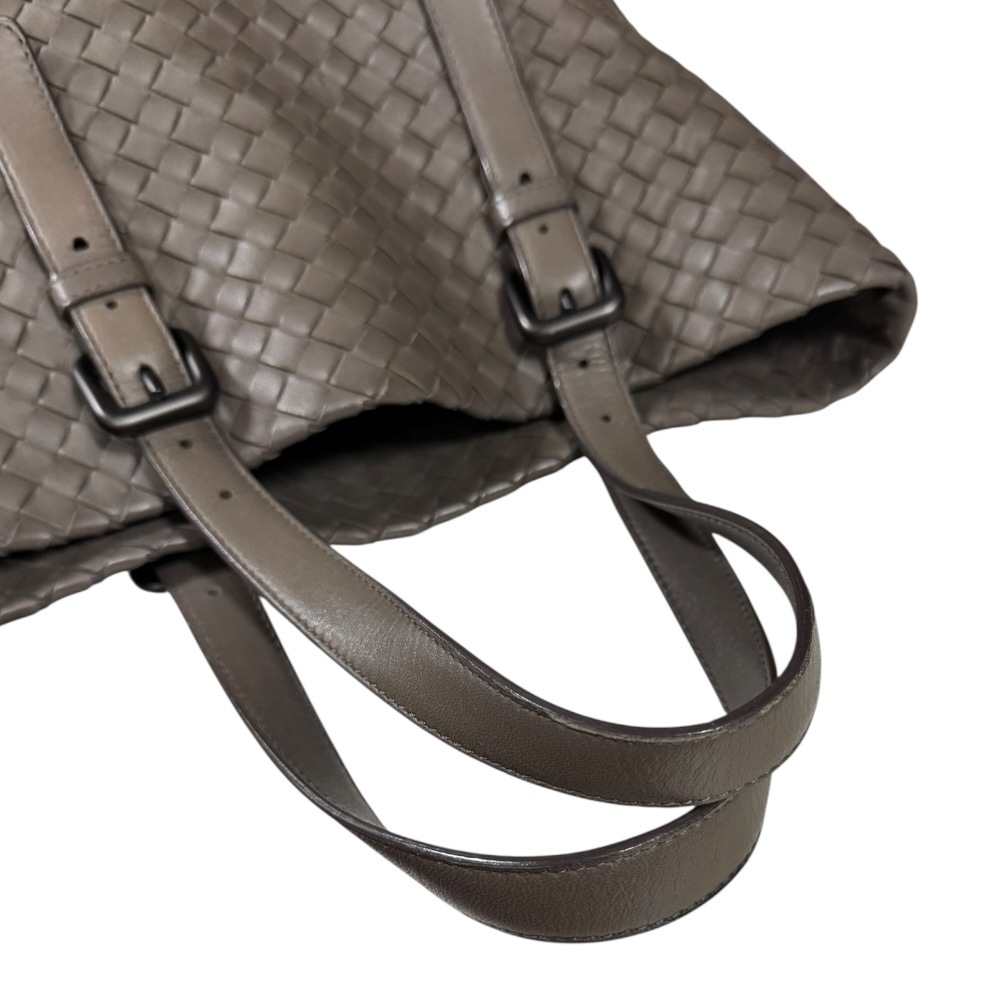 ボッテガヴェネタ イントレチャート トートバッグ レザー 270917 グレー BOTTEGAVENETA 中古 ボッテガヴェネタ イントレチャート トートバッグ レザー 270917 グレー BOTTEGAVENETA 中古