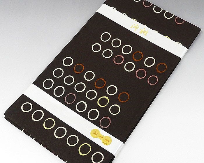 袋帯 新品仕立済 正絹 西陣 大光謹製 丸幾何模様 袋帯 新品 仕立て