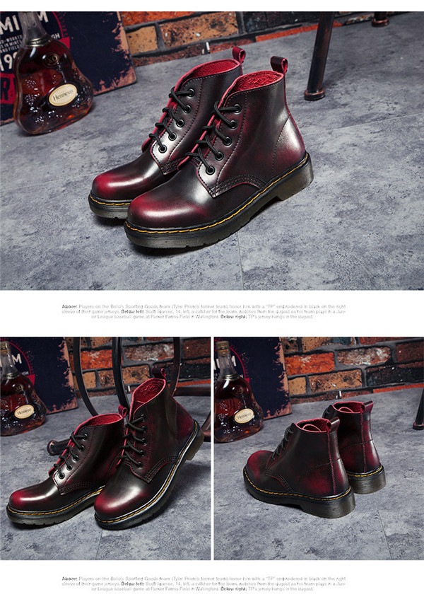 BlissFellows靴編み上げブーツ赤レースアップ厚底リワードワークブーツコスプレローヒール BlissFellows靴編み上げブーツ赤レースアップ厚底リワードワークブーツコスプレローヒール