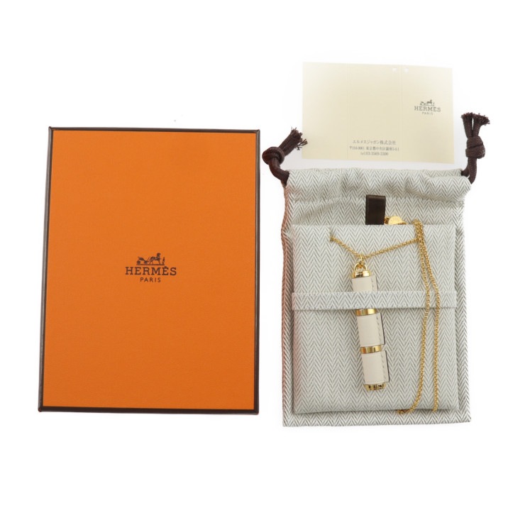 新古未使用展示品 HERMES エルメス ネックレス 011084CC ヴォースイフト メタル ナタ ゴールド ペンダント 本物保証 中古