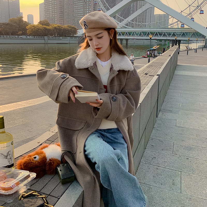 チェスターコート レディース ロングコート ボタンダウン アウター ラシャコート 無地 秋冬コート ジャケット 防風 防寒 韓国風 秋冬 可愛い-93604-295 チェスターコート レディース ロングコート ボタンダウン アウター ラシャコート 無地 秋冬コート ジャケット 防風 防寒 韓国風 秋冬 可愛い-93604-295