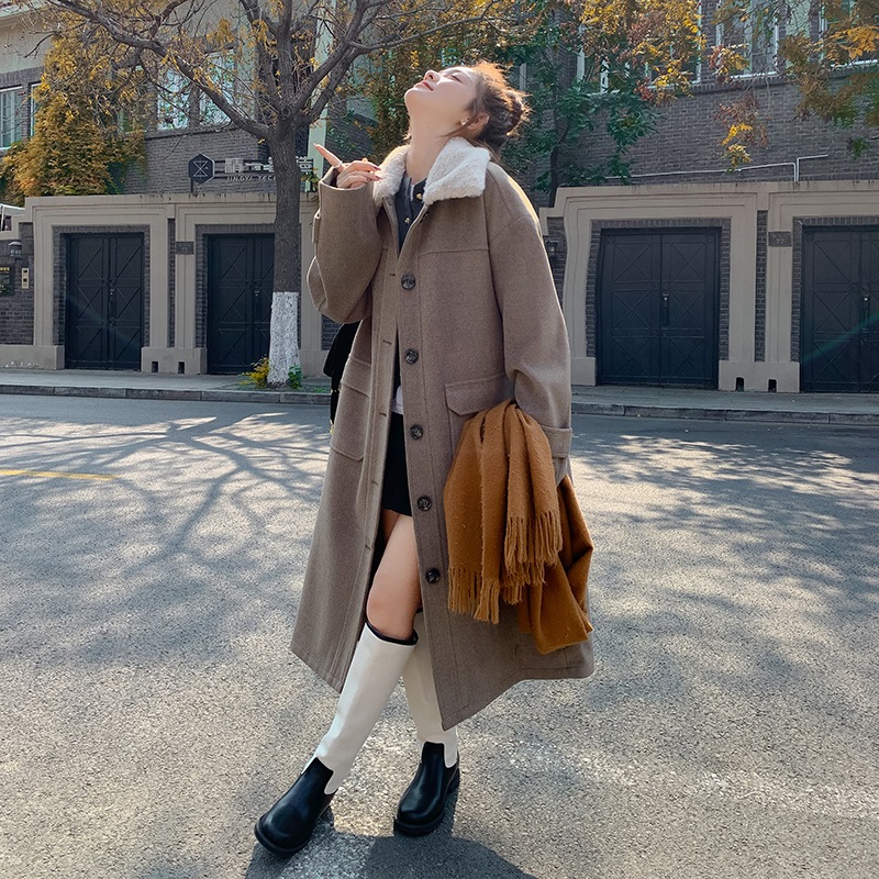 チェスターコート レディース ロングコート ボタンダウン アウター ラシャコート 無地 秋冬コート ジャケット 防風 防寒 韓国風 秋冬 可愛い-93604-295 チェスターコート レディース ロングコート ボタンダウン アウター ラシャコート 無地 秋冬コート ジャケット 防風 防寒 韓国風 秋冬 可愛い-93604-295