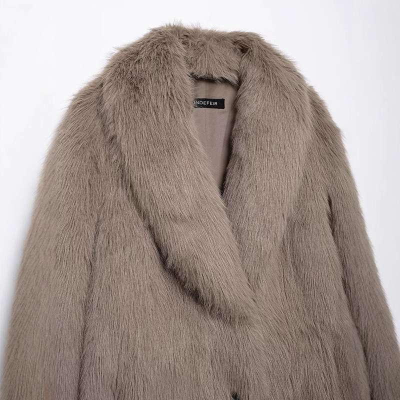 ファージャケット 毛皮コート レディース ファーコート アウター ロングコート ボアジャケット 冬 模造毛皮 毛足長い 防風 保温性 キレイめ エレガント 厚手 前開き ふわモコ 羽織 フェミニン 大