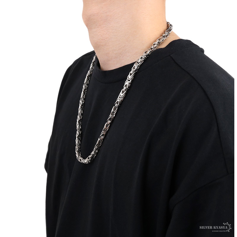 ステンレス デザインチェーンネックレス [n455]