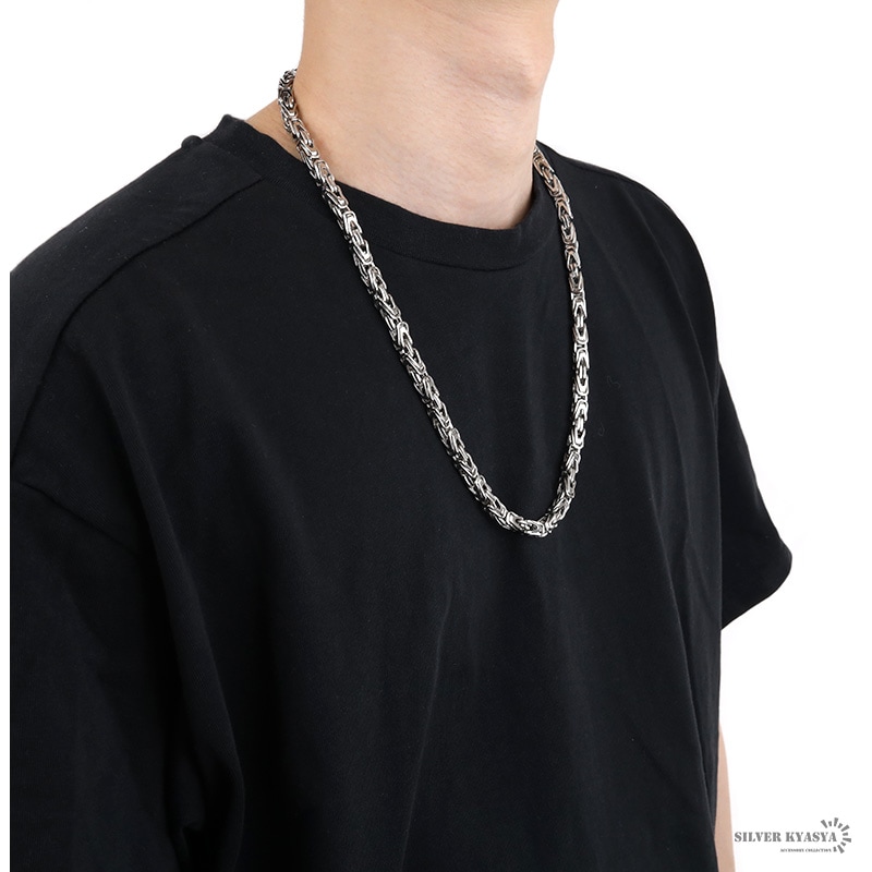 ステンレス デザインチェーンネックレス [n455]