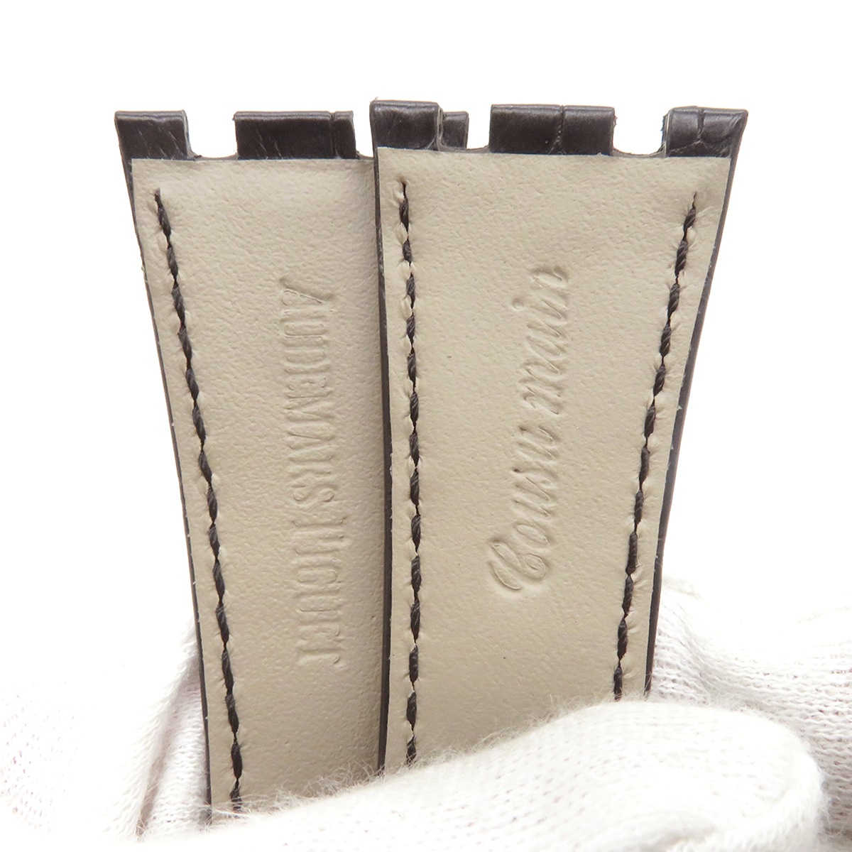 ロイヤルオーク用 クロコバンド メンズ 未使用 純正 替え ベルト ストラップ 27mm ブラック 黒 ロイヤルオーク用 クロコバンド メンズ 未使用 純正 替え ベルト ストラップ 27mm ブラック 黒