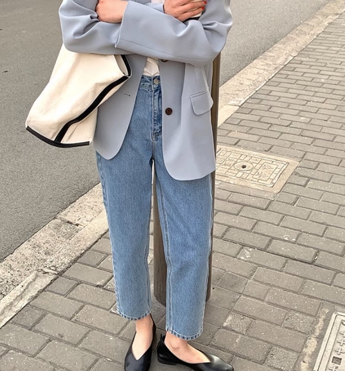 レディース パンツ ボトムス デニム Gパン テーパードパンツ ロングパンツ デニムパンツ シガレットパンツ ロング 9分丈 クロップド丈 ストレート フェミニン ファスナー ポケット ハイウエスト