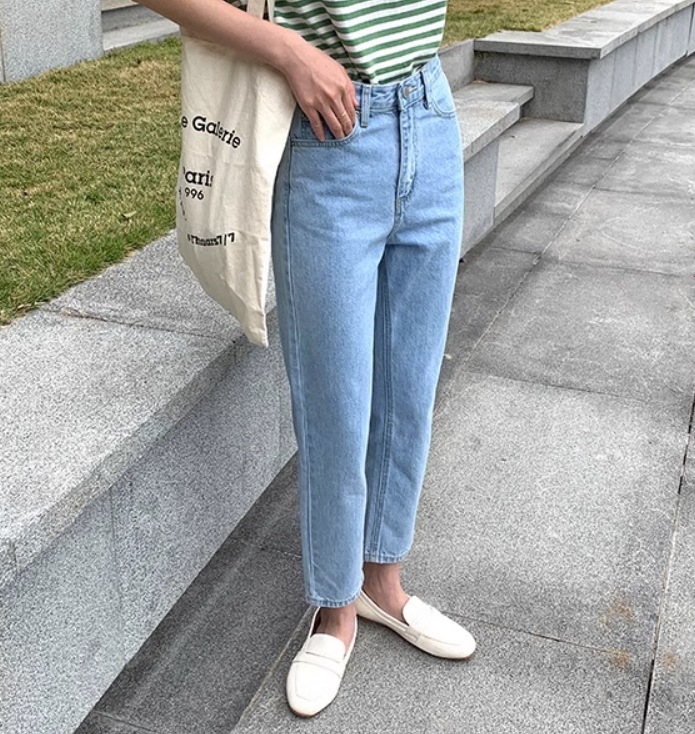 レディース パンツ ボトムス デニム Gパン テーパードパンツ ロングパンツ デニムパンツ シガレットパンツ ロング 9分丈 クロップド丈 ストレート フェミニン ファスナー ポケット ハイウエスト