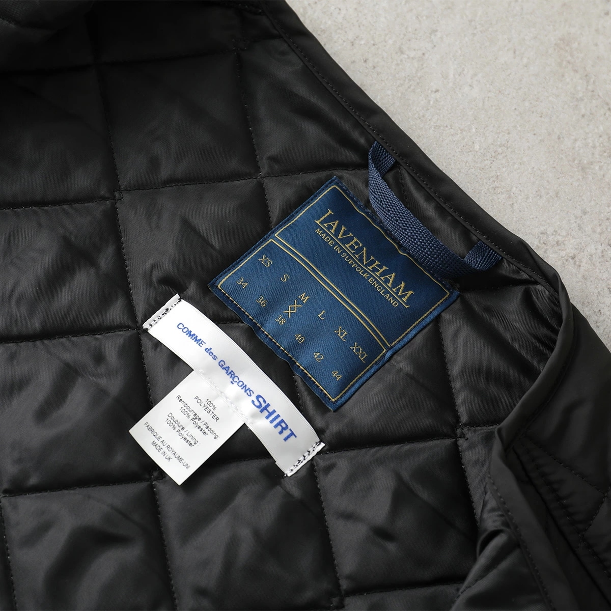 COMME des GARCONS SHIRTxLAVENHAM コムデギャルソンシャツ ベスト FN-V521-W24 メンズ レディース ダイヤモンドキルテ