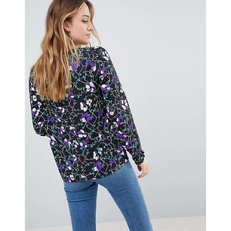 ヴェロモーダ レディース トップス【Vero Moda Tall Floral Long Sleeve Top】Night sky ヴェロモーダ レディース トップス【Vero Moda Tall Floral Long Sleeve Top】Night sky