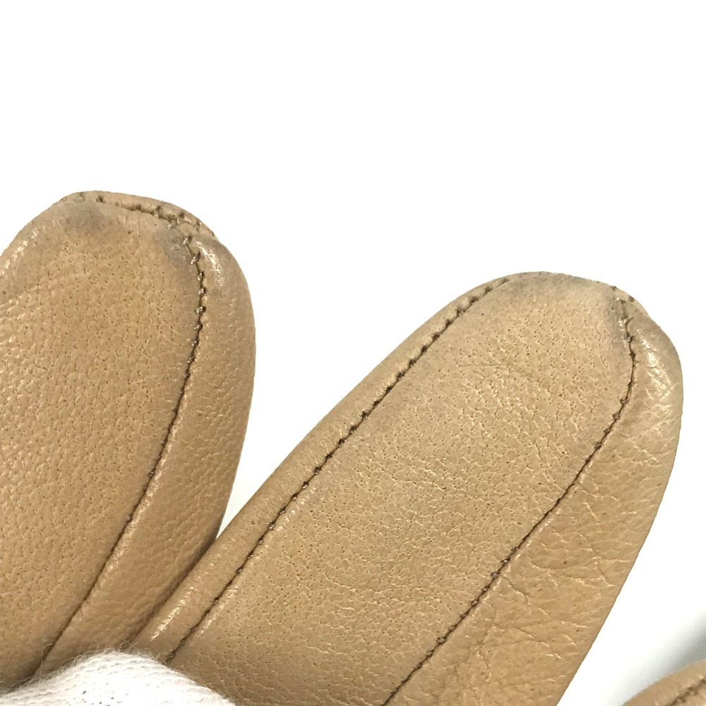 手袋 パンチングロゴ グローブ レザー ベージュ 手袋 パンチングロゴ グローブ レザー ベージュ