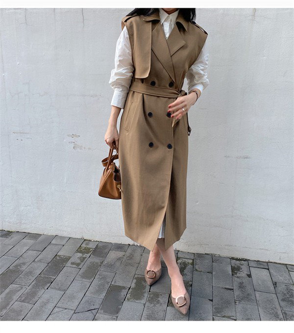 【希少】EACH × OTHER PARIS ノースリーブ トレンチコート SLEEVELESS HYBRID TRENCH COAT ノースリーブハイブリッド