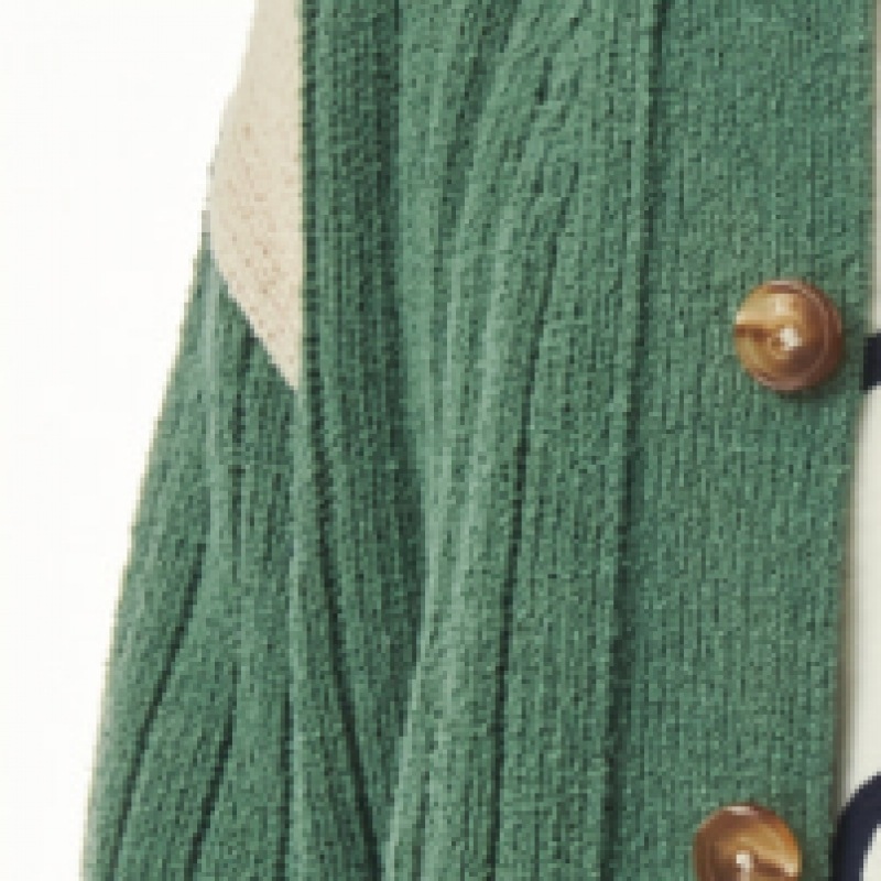 SATUR ファロバーシティオーバーサイズブークルカーディガンセージグリーン