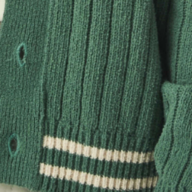 SATUR ファロバーシティオーバーサイズブークルカーディガンセージグリーン