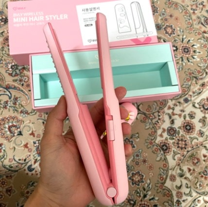 【韓国人気】どこでもOK充電式ビブリー無線ヘアアイロン/WIRELESS MINI HAIR STYLER