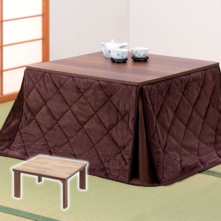 省スペース折れ脚こたつ2点セット こたつ テーブル 布団 セット 折れ脚 正方形 中間スイッチ こたつコード 省スペース こたつセット こたつ布団 サーモ