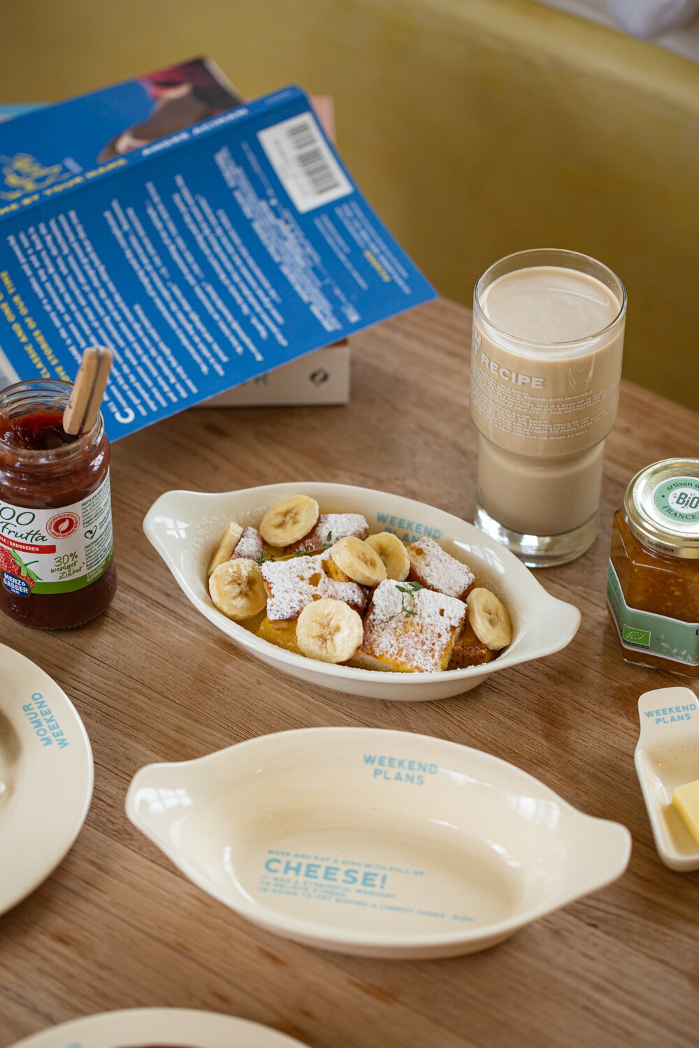 [momur weekend] Cream Toast Glass - 2カラー + FREE OMAKE プリントグラス おしゃれグラス おしゃれグラス ビンテージグラス耐熱ガラスカップ