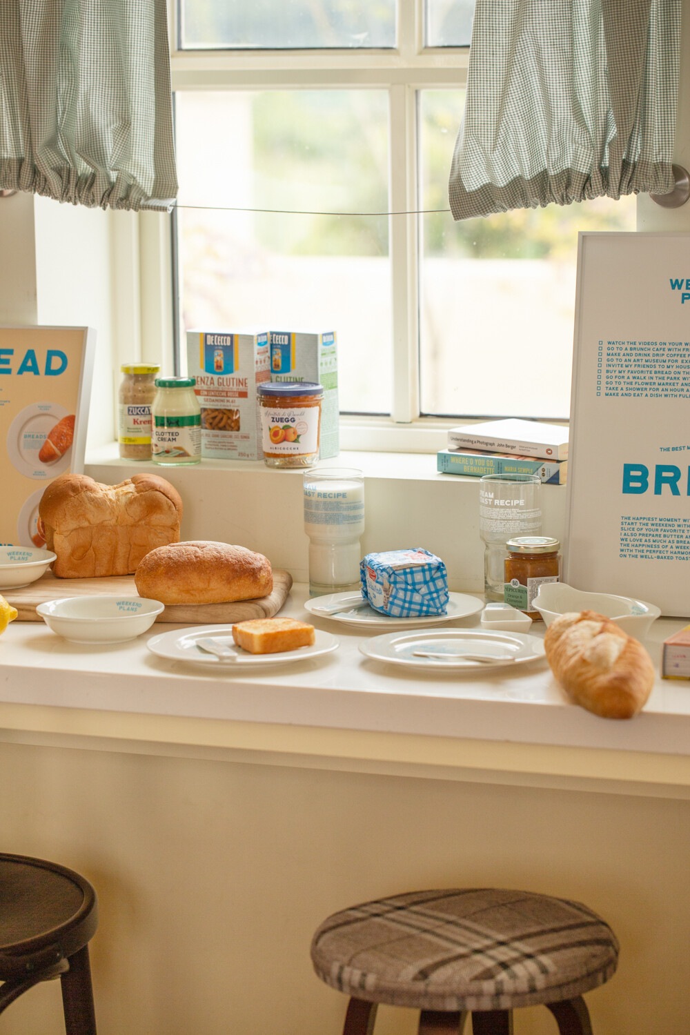 [momur weekend] Cream Toast Glass - 2カラー + FREE OMAKE プリントグラス おしゃれグラス おしゃれグラス ビンテージグラス耐熱ガラスカップ