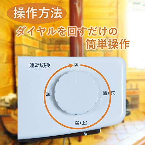 電気ストーブ 転倒OFFスイッチ 出力切替2段階 ホワイト DS-D086(W)