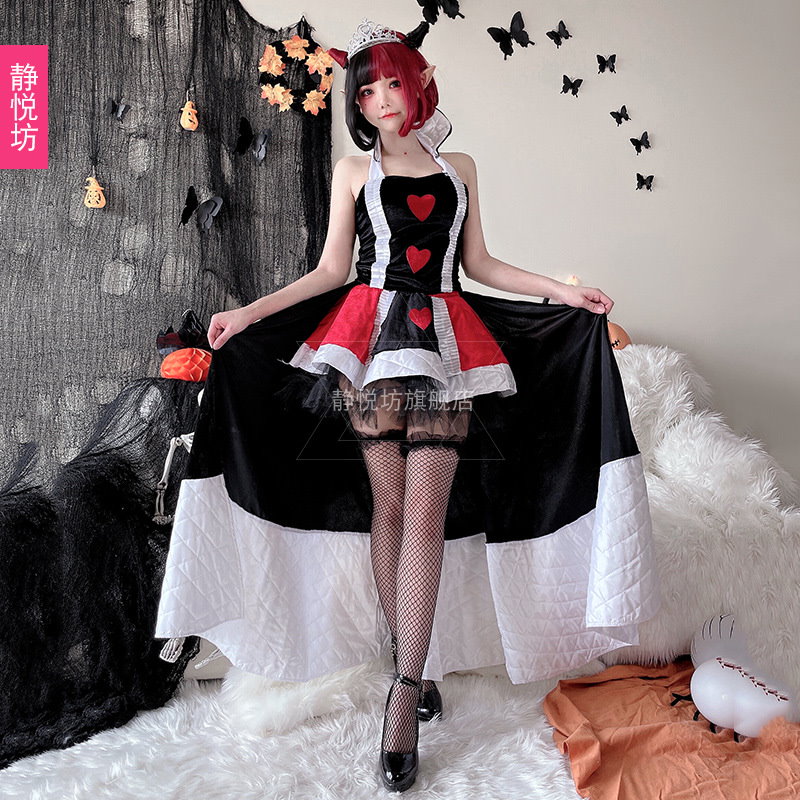 セットアップ コスプレトランプハートの女王が桃心の女王の魔女にコスプレコスプレコスプレパーティー衣装 ハロウィン