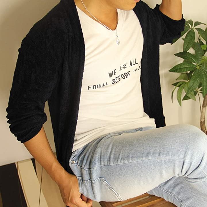 シルバー 925 ネックレス フィッシュ フック 釣り針 モチーフ メンズ ハワイアンジュエリー チェーン チョーカー( グレー)