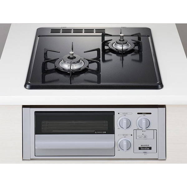 DG2023SQ1SV-13A シルバー コンパクトタイプ [ビルトインガスコンロ(都市ガス用2口左強火タイプ幅45cm)]