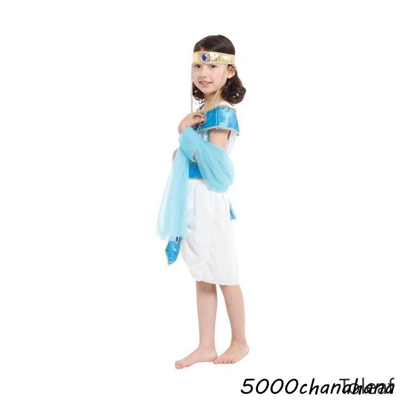 女の子 キッズ [本日のセール]衣装 ジュニア クレオパトラ 大きいサイズ こども アラビア姫様コスチューム 子供 衣装 頭飾り 仮装 エジプト なりきり 王女様