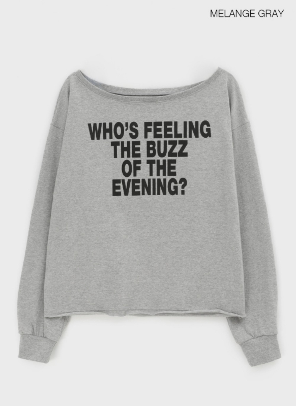 Hearts2HeartsI AN着用/tripleS Kaede 着用/リッツ ボートネックプリンティング 長袖Tシャツ