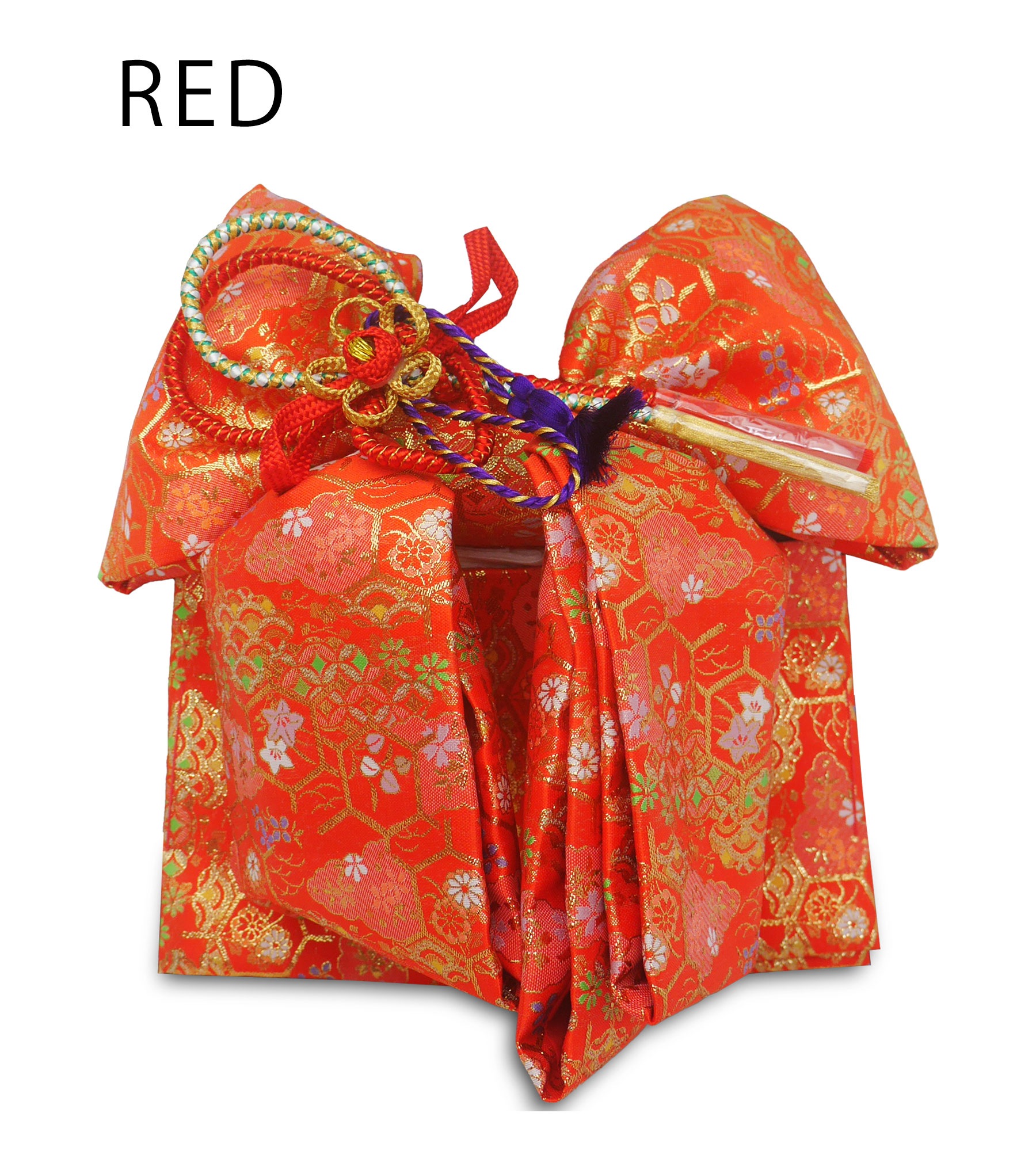 七五三 7歳 結び帯 四つ身用 高 級 作り帯 筥迫セット 8点セット 選べる6色 四ツ身 バッグ 草履 扇子 びら簪 帯〆 帯揚げ お守り ペアセット