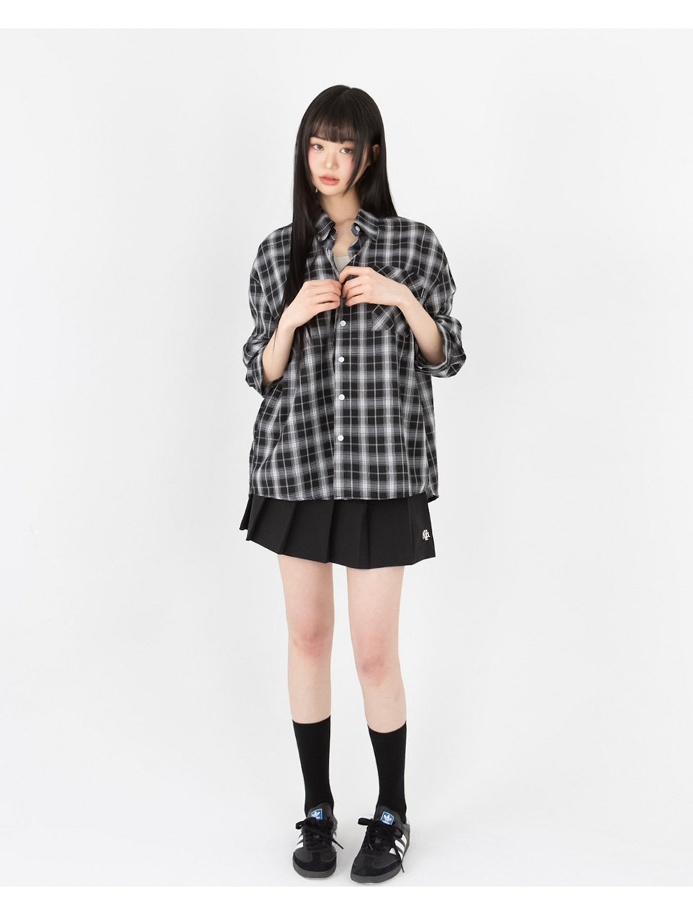 ルーズフィット チェック 長袖シャツ ルーズフィット チェック 長袖シャツ
