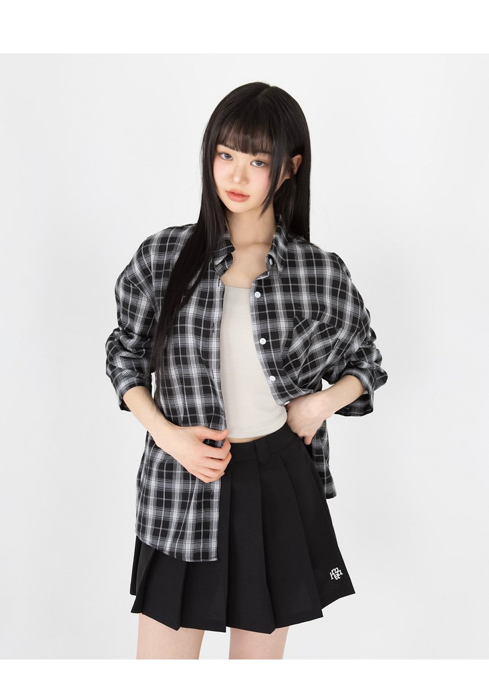 ルーズフィット チェック 長袖シャツ ルーズフィット チェック 長袖シャツ