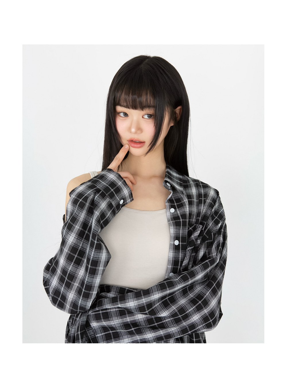 ルーズフィット チェック 長袖シャツ ルーズフィット チェック 長袖シャツ