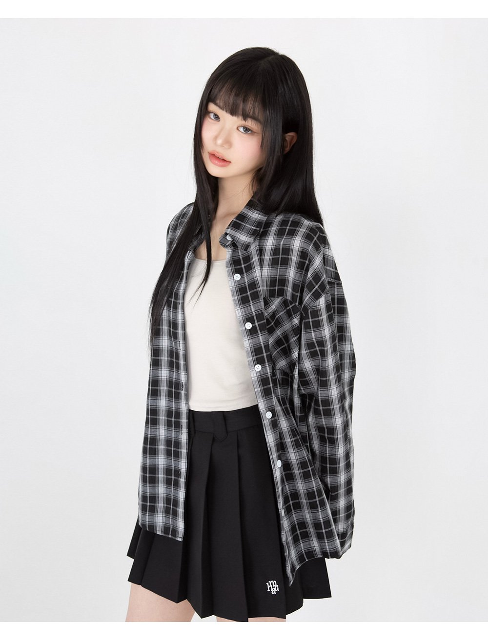 ルーズフィット チェック 長袖シャツ ルーズフィット チェック 長袖シャツ