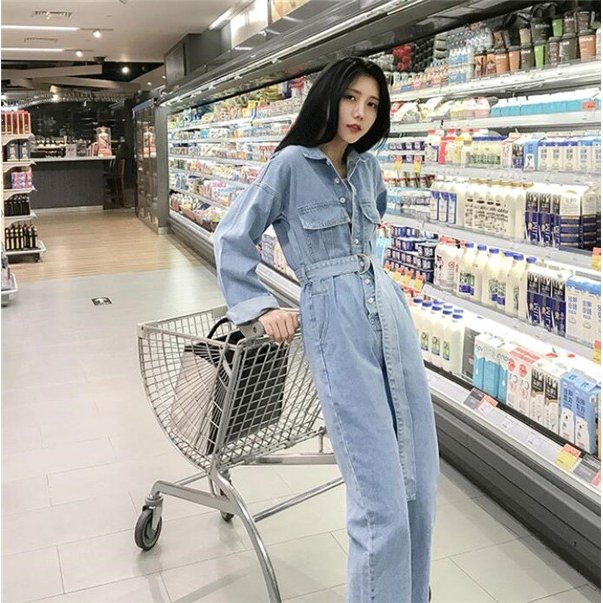 つなぎ おしゃれ ツナギ デニムパンツ ベルト付き レディース 4色 カバーオール オールインワン つなぎ おしゃれ ツナギ デニムパンツ ベルト付き レディース 4色 カバーオール オールインワン