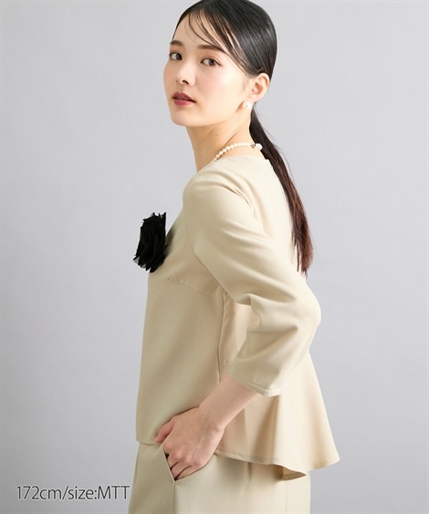 ミニ・ひざ丈/半袖 レディーススーツ 入学式・卒業式・七五三 高身長　セットアップ風ワンピース カセット対応 トールサイズ