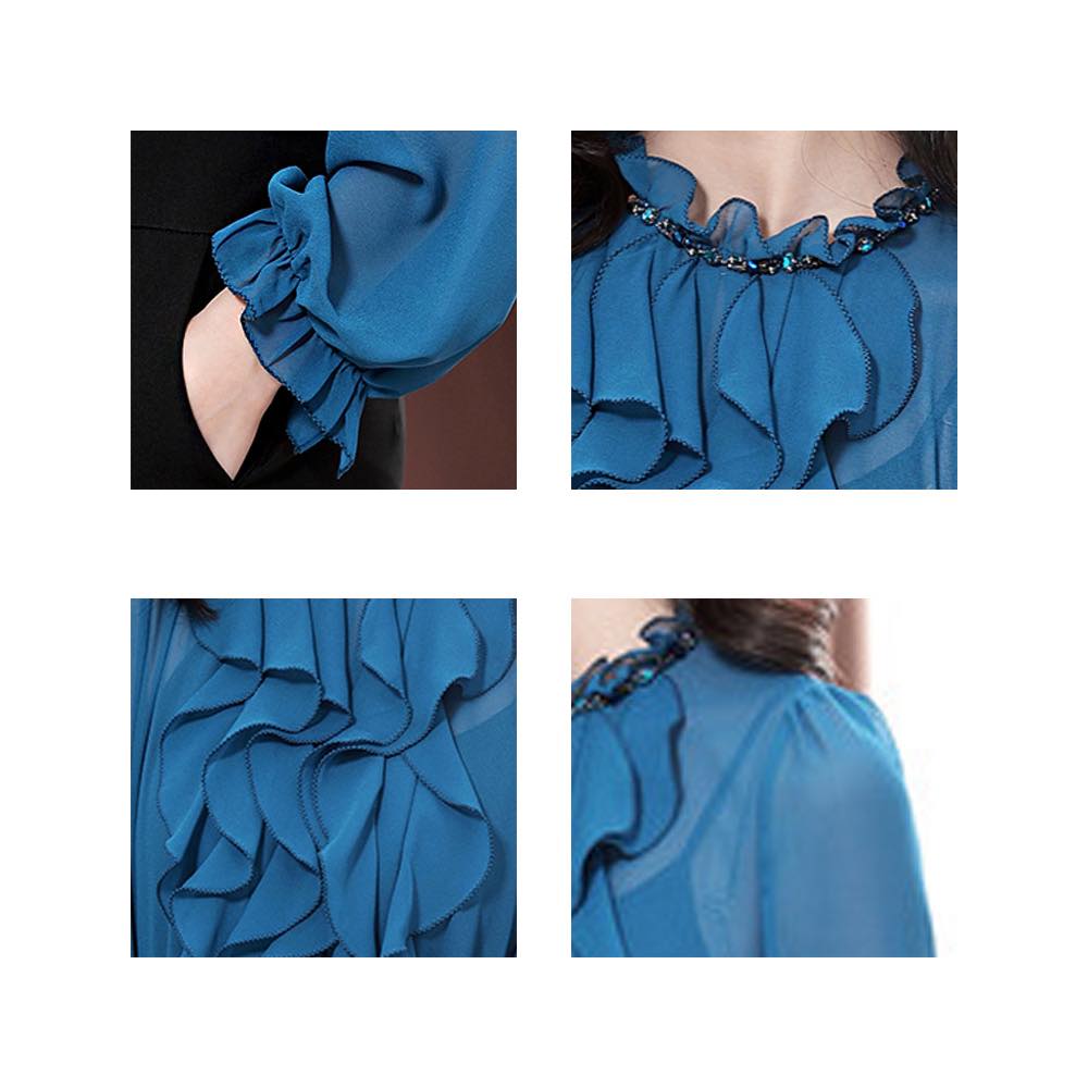 ブラウス レディース フリルシアーブラウス 事務服 フリル 高品質 Tシャツ 春 スーツ ボウタイ ワンピース 人気 ノーアイロン 秋 きれいめ 白 オフィス 50代 冬 安い ブランド 長袖 シャツ