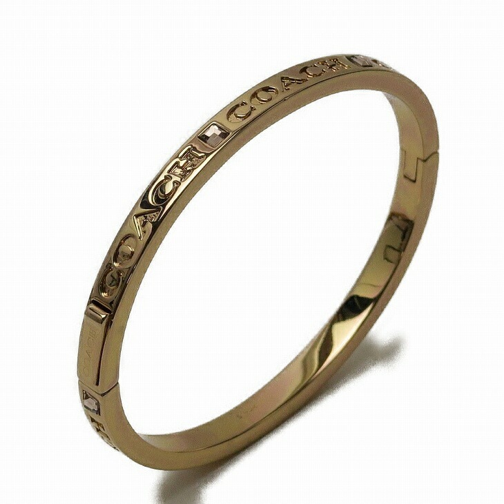 ブレスレット バングル ロゴ ラインストーン 91410GLD
