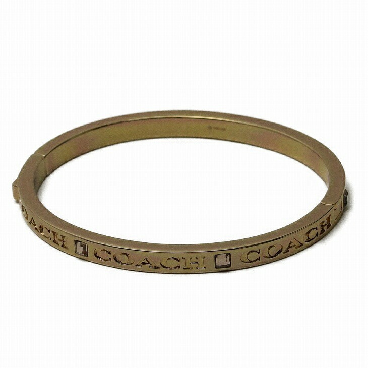 ブレスレット バングル ロゴ ラインストーン 91410GLD