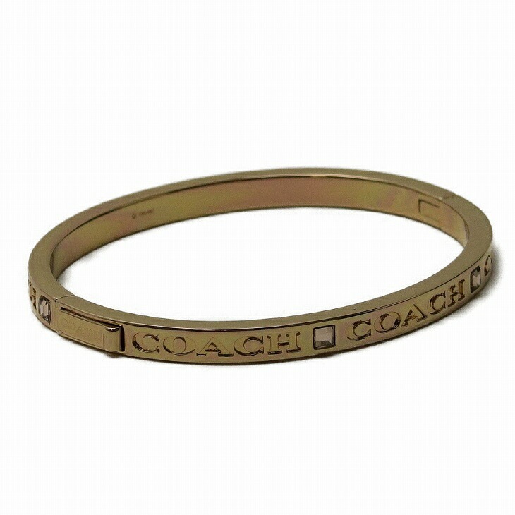 ブレスレット バングル ロゴ ラインストーン 91410GLD
