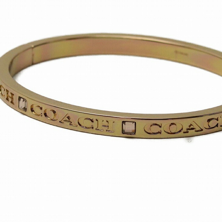 ブレスレット バングル ロゴ ラインストーン 91410GLD