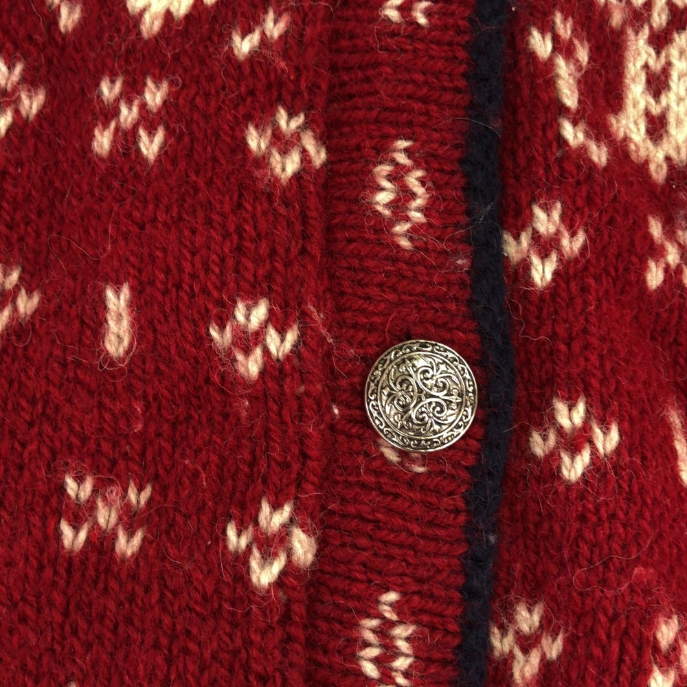 80s USA製 ウールブレンド ヴィンテージ ノルディック柄 長袖