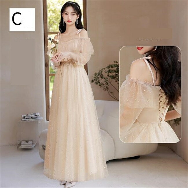 即納　mサイズ　Aタイプ　ブライズメイドドレス　パーティードレス　ワンピース二次会演出司会結婚式お呼ばれ ロングドレス　マキシ丈　ミディアムドレス　ブライズメイド　ドレス　二次会ドレス　フォーマルドレ