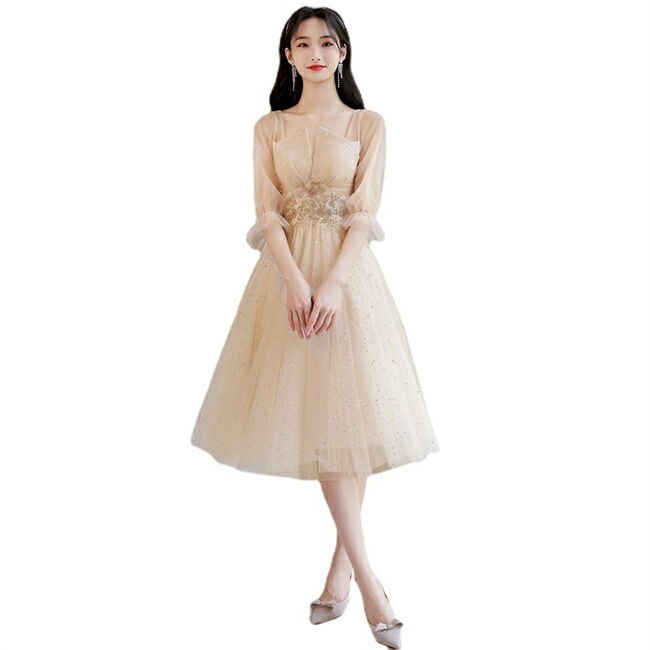 即納　mサイズ　Aタイプ　ブライズメイドドレス　パーティードレス　ワンピース二次会演出司会結婚式お呼ばれ ロングドレス　マキシ丈　ミディアムドレス　ブライズメイド　ドレス　二次会ドレス　フォーマルドレ