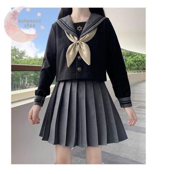 大きいサイズJK制服服コスプレ衣装コスム学院風学生服半袖/長袖プリーツスカートギャル服入学式卒業式文化祭春夏秋