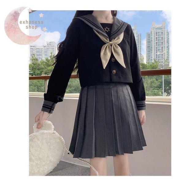 大きいサイズJK制服服コスプレ衣装コスム学院風学生服半袖/長袖プリーツスカートギャル服入学式卒業式文化祭春夏秋
