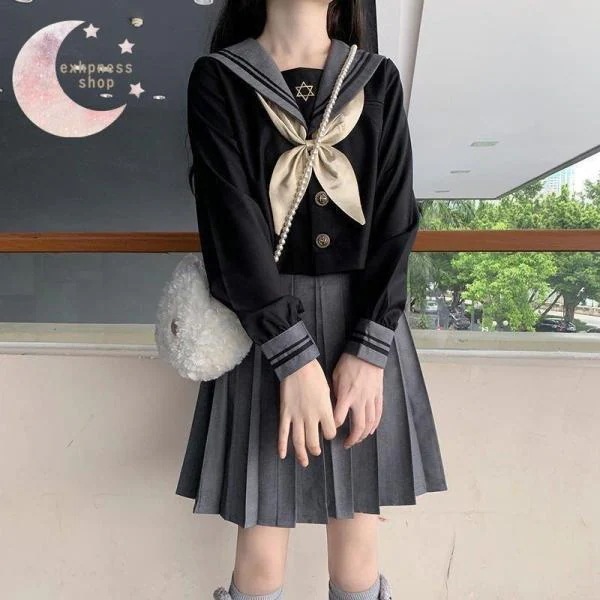大きいサイズJK制服服コスプレ衣装コスム学院風学生服半袖/長袖プリーツスカートギャル服入学式卒業式文化祭春夏秋